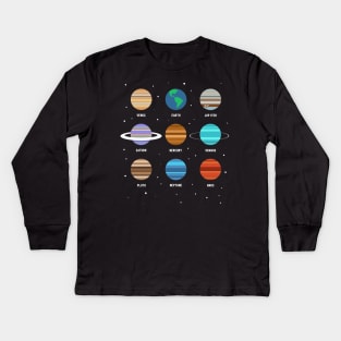 Solar system Kids Long Sleeve T-Shirt